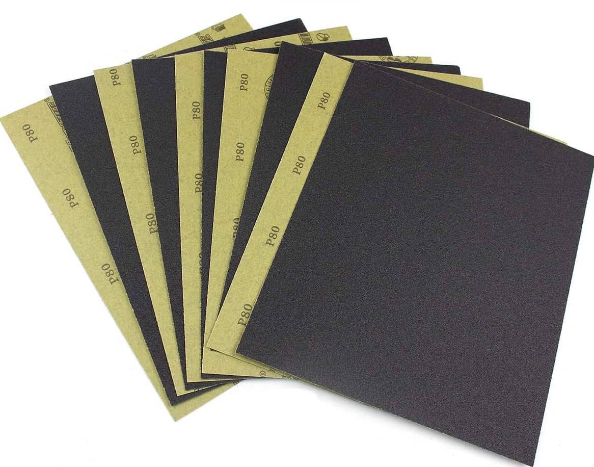80 Grit 9 x 11 Inch 10 -Sheet Dry Wet Sand Paper