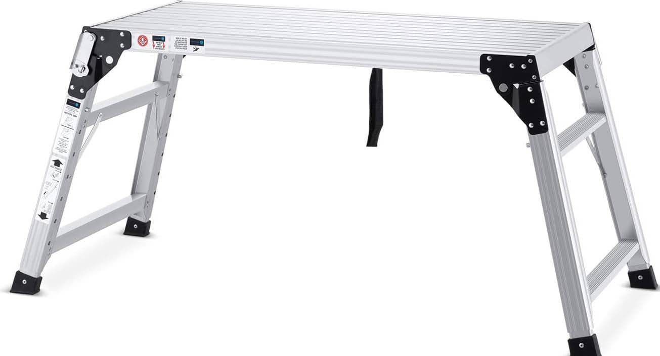 ORIENGEAR Adjustable Folding Stool Ladder