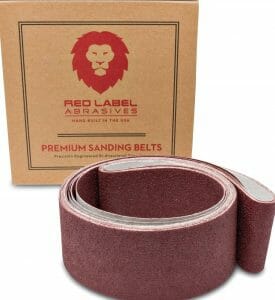 Red Label Multipurpose Sanding Belts 2 X 42 Inch 6 Pcs
