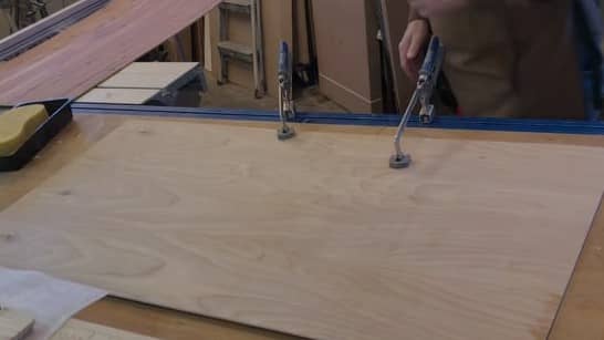 flattening plywood with clamps
