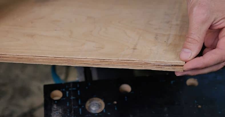 plywood damage edge