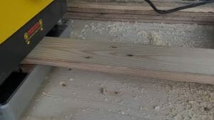 removing wood from jointer